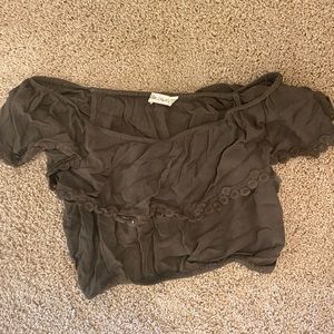 Chloe and katie green crop top